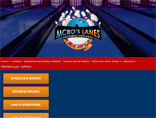Tablet Screenshot of mcboslanes.com